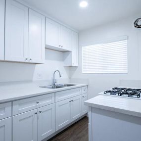 Kitchen with White Cabinets