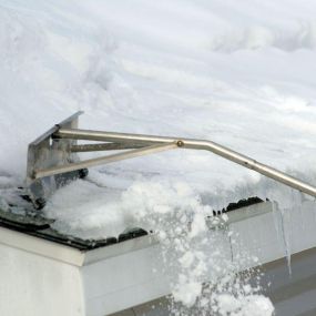Snow rakes are used to remove snow from roofs