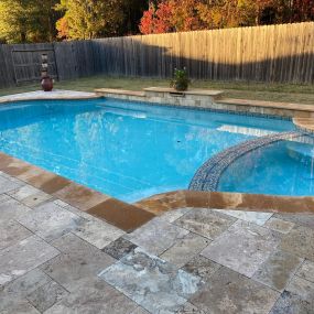 New inground pool with integrated spa