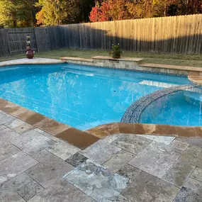 New inground pool with integrated spa