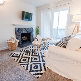 Living Room with Fireplace