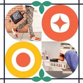 Collage featuring a person carrying a Living Room Dispensary bag, a hand holding cannabis products in a basket, and abstract orange and yellow graphics.