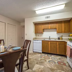 Kitchen with dining area