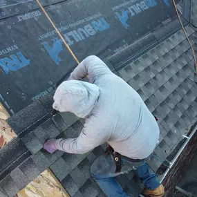 Our crew is hard at work installing a top quality roofing system to protect this home for years to come. When it comes to craftsmanship and care, we've got you covered!