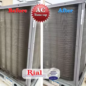 Before and after air conditioning service