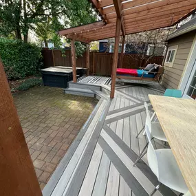 Custom Deck - Pergola - Deck Inlays