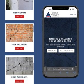 Exciting News! American Standard Foundation Repair is thrilled to announce the launch of our brand-new website! Discover everything you need to know about foundation repair, from interior cracks to brick and block wall cracks. Visit us now for expert advice and get a free estimate.