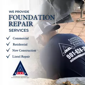 At American Standard Foundation Repair, we specialize in providing top-quality foundation repair services for a variety of needs, including commercial, residential, new construction, and lintel repair. Our experienced team is equipped to handle any foundation issue, ensuring a strong and stable base for your property!