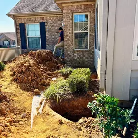 Big job, big results! American Standard Foundation Repair is hard at work, ensuring this home's foundation is secure so that the homeowners can rest easy. From excavation to completion, we've got every step covered. Your home's safety is our priority!