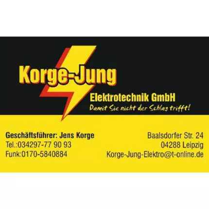 Logotyp från Korge-Jung Elektrotechnik GmbH - Elektriker Leipzig