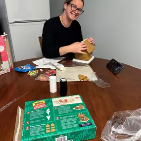 It's National Gingerbread House Day!! We took a time out to build ours! What do you think? Who did it best - Whitney or Jen?
We hope everyone takes a time out to create one of their own!!