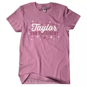 Show your support for the ultimate candidate with this Taylor for President Shirt! Made for Taylor Swift fans, this shirt is a must-have.