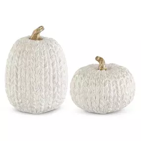 Add a touch of elegance to your fall decor with our white and gold resin braided pumpkins. These stylish pumpkins feature a sophisticated design, perfect for enhancing your seasonal setup with a blend of classic white and shimmering gold.