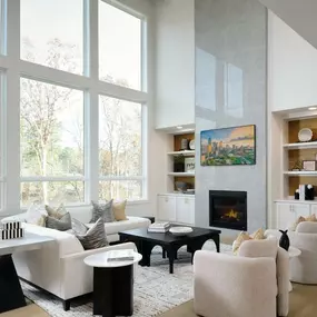 Soaring two-story great rooms
