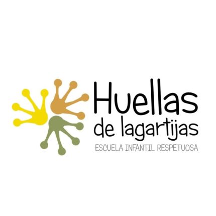 Logótipo de Huellas de lagartijas, Escuela Infantil respetuosa