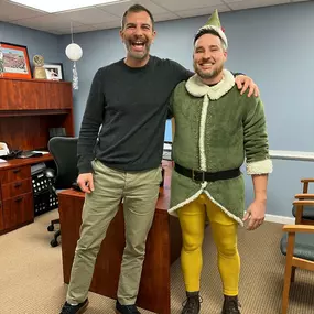 I got a buddy the elf singing telegram - who has more fun at work! #JohnInsures