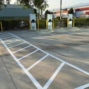 EV Charging Bay Markings Project for Tricom Networks Inc. in Arcadia, CA