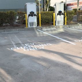 EV Charging Bay Markings for Tricom Networks Inc. in Arcadia, CA