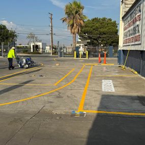 Line Striping Painting for SA Recycling in San Bernardino, CA