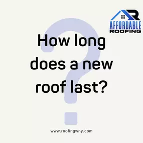 How Long Does a Roof Last?

The lifespan of a roof depends on the materials used. Asphalt shingles typically last 20-30 years, while metal or tile roofs can last 50 years or more. Over time, weather and wear can take a toll on your roof, so regular inspections are essential!

Unsure about the condition of your roof? Schedule a free consultation with us today to ensure your home is protected for years to come. Visit our website www.roofingwny.com to learn more.