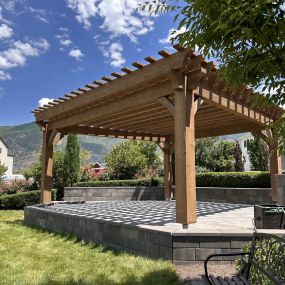 Natural Timber Frame Pergola