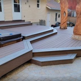 Multi-Level deck integrated into the landscape