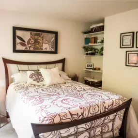 Master Bedroom With Built In Bookcase