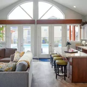 Open kitchen at The Landing Apartments