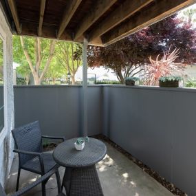 Patio at Woodbridge Apartments