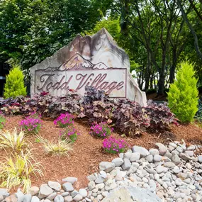 Property sign at Todd Village