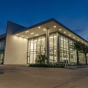 BMW Pembroke Pines facility lite up at night