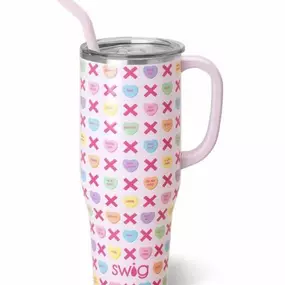 Just in! New “Be Mine” Swig 40oz mega mug and iced tea coolie!! ???? Limited quantities, so if you have a person who loves Valentine’s Day this would be a great christmas gift!! 
Shop online, we ship! Or we can have it all gift wrapped, ready for pickup