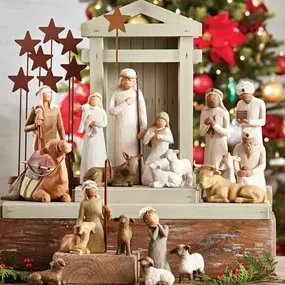 Jesus is the Reason for the Season! 
Look how beautiful these different Nativities are! All are Willow Tree, but each has different pieces and are set up differently. There is no wrong way to do it! Start your collection today!