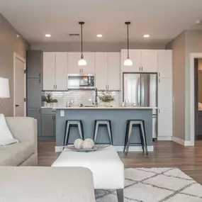 Kitchen and living room open space