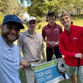 Had a fantastic time out on the course! Tyler Hood State Farm was proud to sponsor a hole and support a great day of golf in our community. ⛳️ #CommunitySupport #LocalGolf #StateFarm