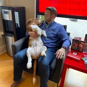 Even good neighbors need a cuddle sometimes! Our office is always happy to welcome furry friends. ❤️