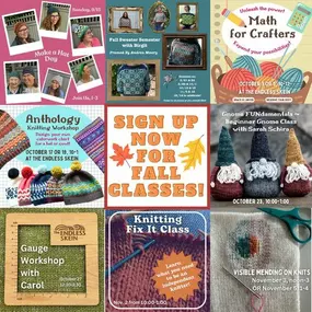 Fall class signups are open now! ????????????https://theendlessskein.com/classes/upcoming-group-classes/
Sign up for our e-newsletter and always be in the loop! ????https://theendlessskein.com/signup/