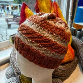 ✨ A finished hat from our recent Make a Hat Day workshop! ???? Look at this loveliness of Plymouth Homestead playing with texture! ???? ????  #knittinginspiration #CraftingCommunity #coldspringny #localyarnshop #localyarnstore #MakeaHatDay #makeahatday #makeahatday2024