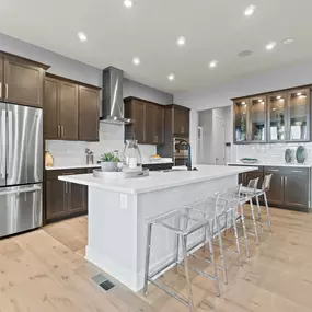 Large kitchen island to gather around with family and friends