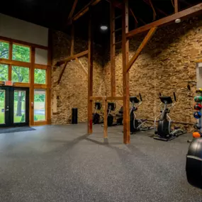 STR Behavioral Health Cedar Creek: Interior photo of the fitness area in our wellness center at our residential mental health treatment facility.