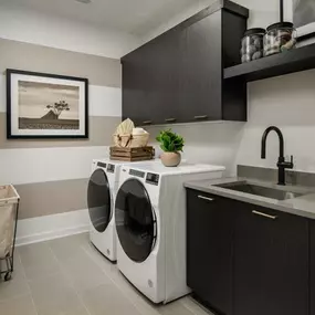 Bedroom-level laundry rooms