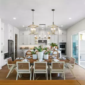 Casual dining spaces offer easy entertaining opportunities