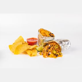 A delicious house-made burrito.