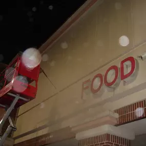 Pressure Washing Supermarket Exterior