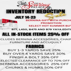 Inventory Reduction Sale