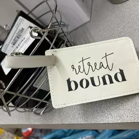 We’ve got the cutest tumblers with fun sayings and a “Retreat Bound” luggage tag to match! Check out what’s new and grab your favorites before they’re gone!
