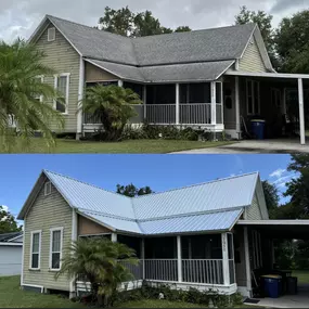 Beautiful transformation from shingle to metal