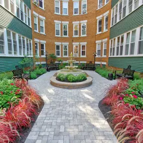 Courtyard with a Fountain