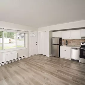 Living Room with Kitchen