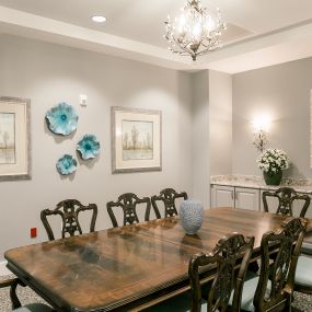 private dining area that works well as another craft and game room